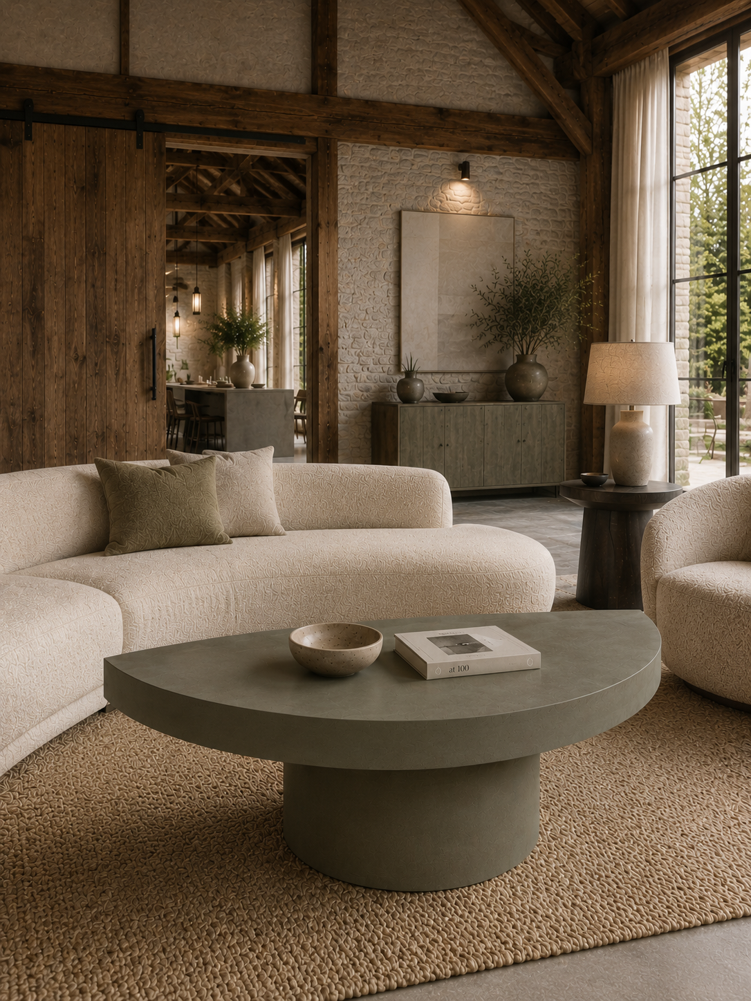Table basse béton ciré