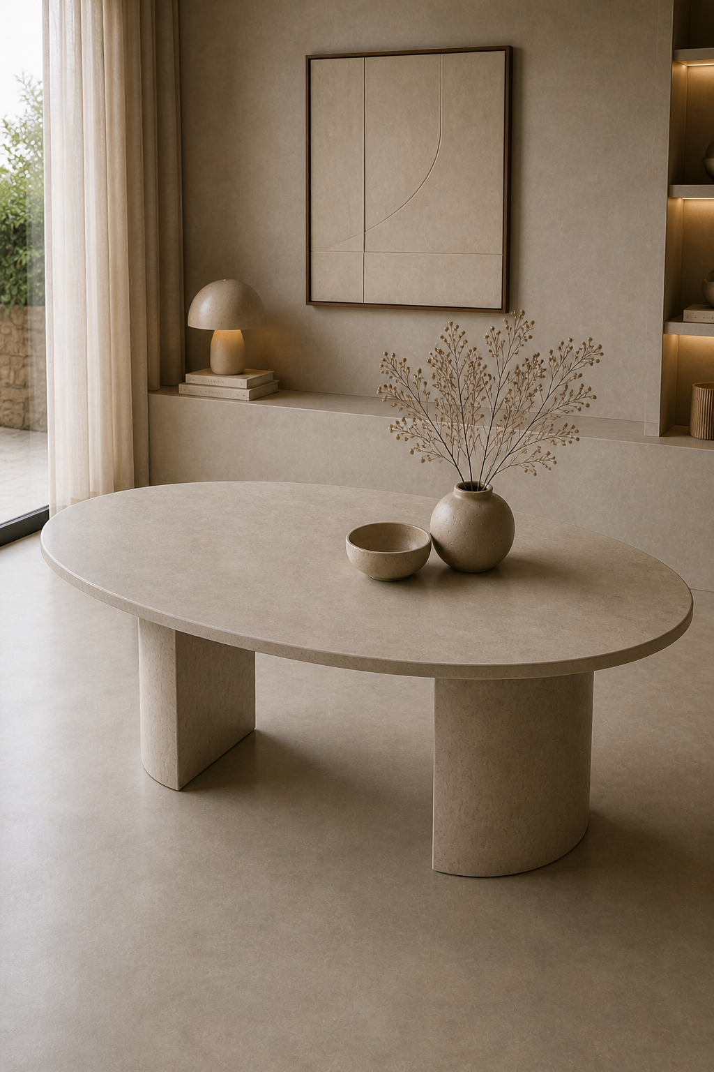 Table à manger béton ciré