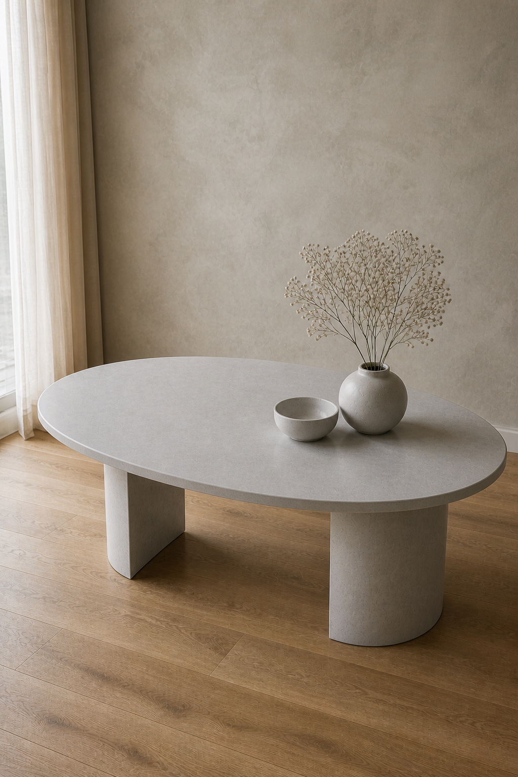 Table à manger béton ciré