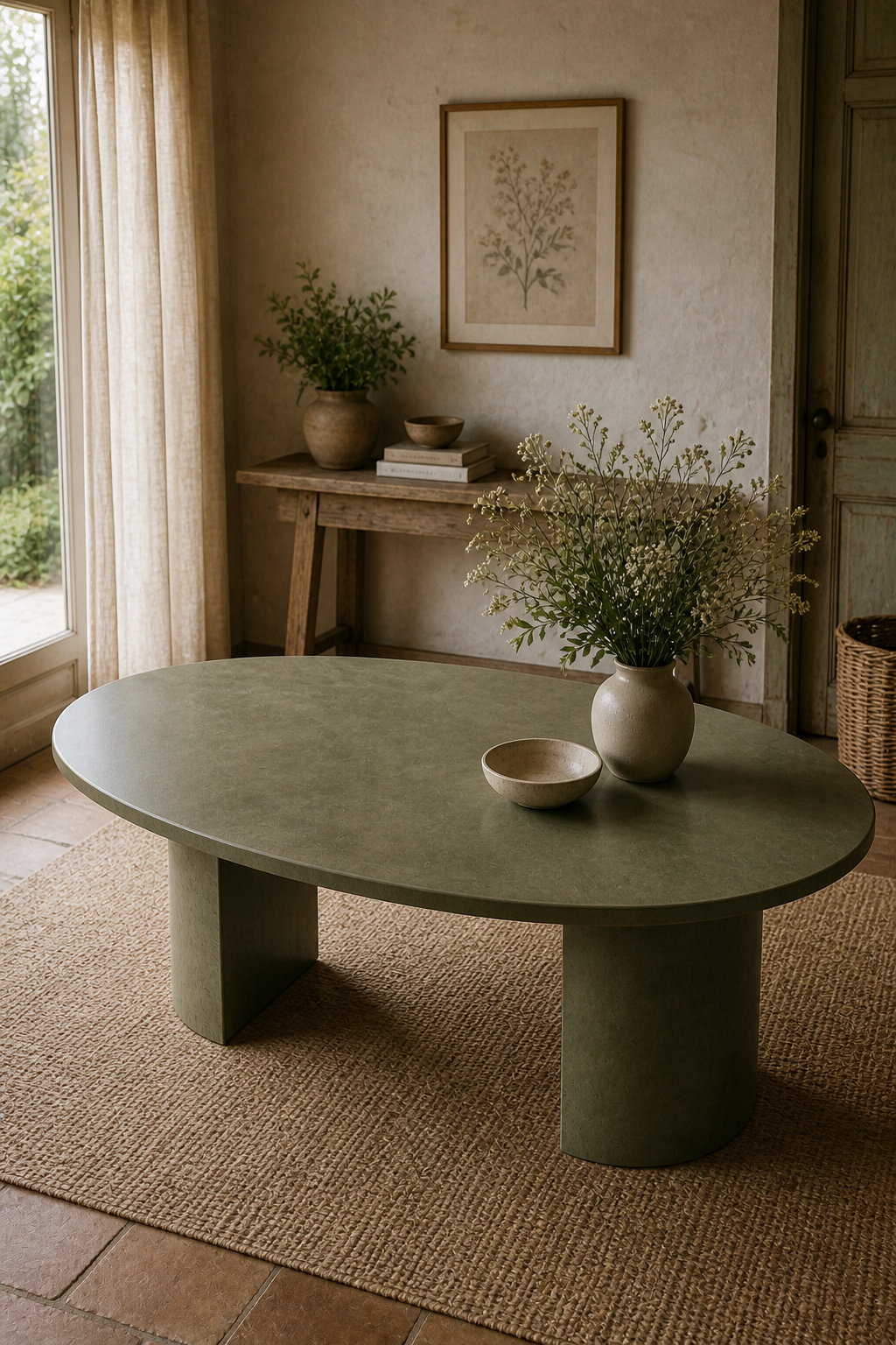 Table à manger béton ciré