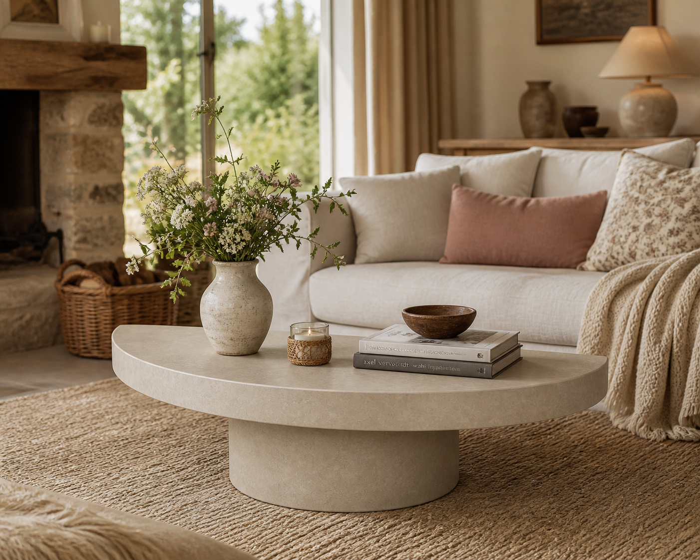 Table basse béton ciré