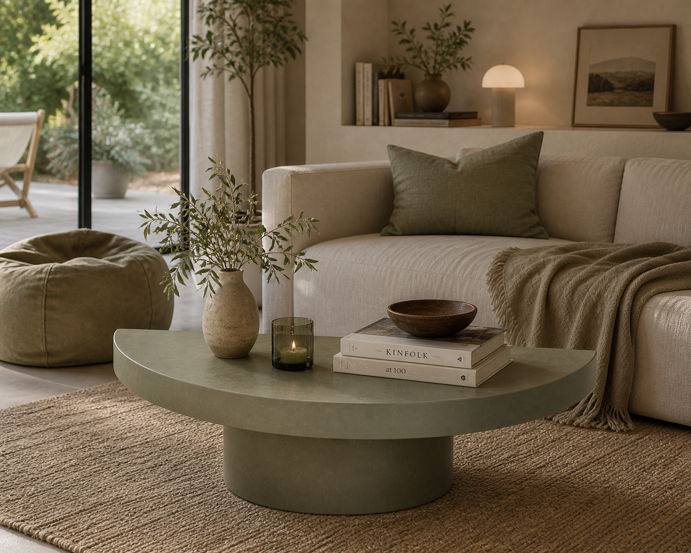 Table basse béton ciré