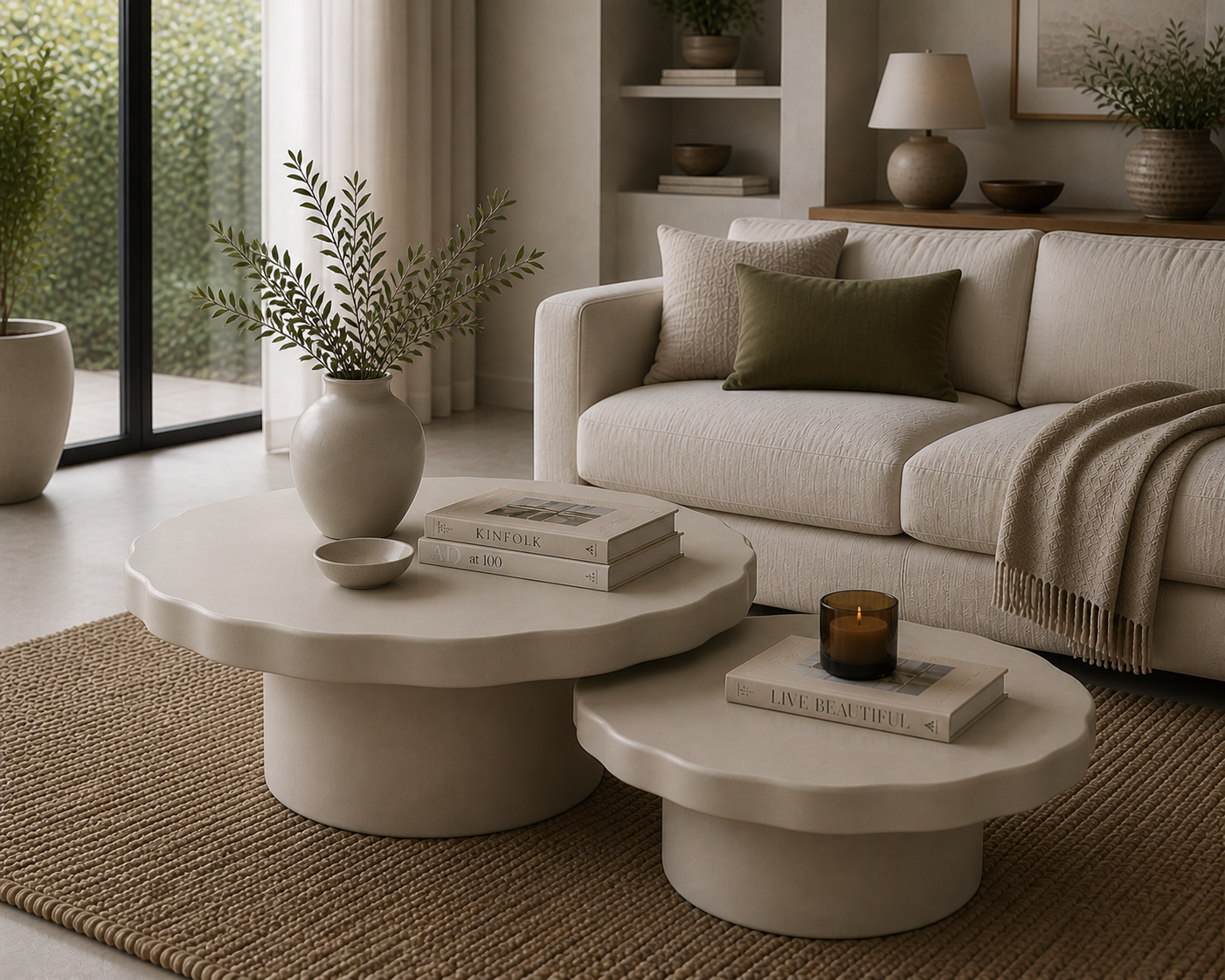 Table basse béton ciré