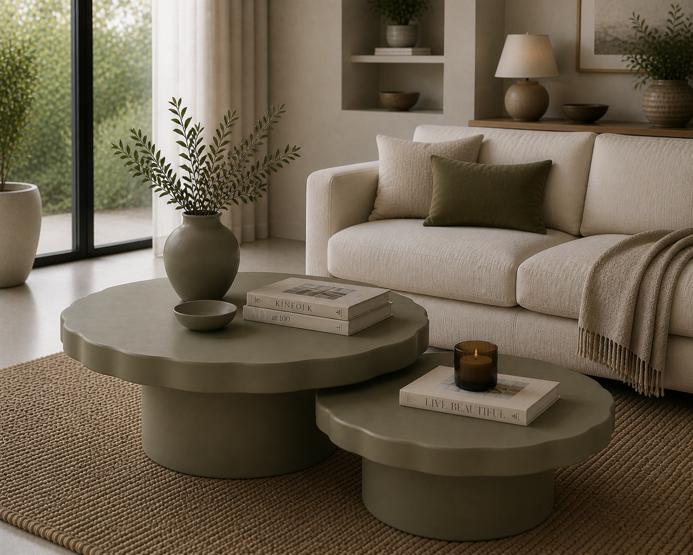 Table basse béton ciré